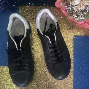 ISABEL MARANT LEATHER BLACK WHITE Sneakers LUX